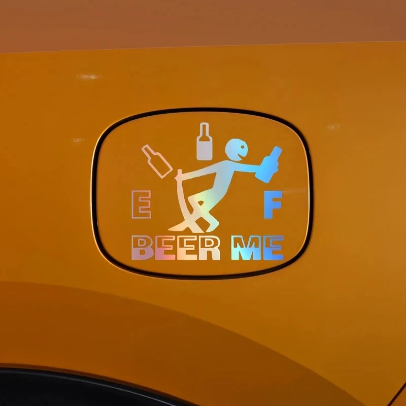 1-4Pcs Car Stickers Beer Me Funny Customization Reflective Decals For Fuel Tank Cap Cover Motorcycles Auto Tuning Styling Vinyls
