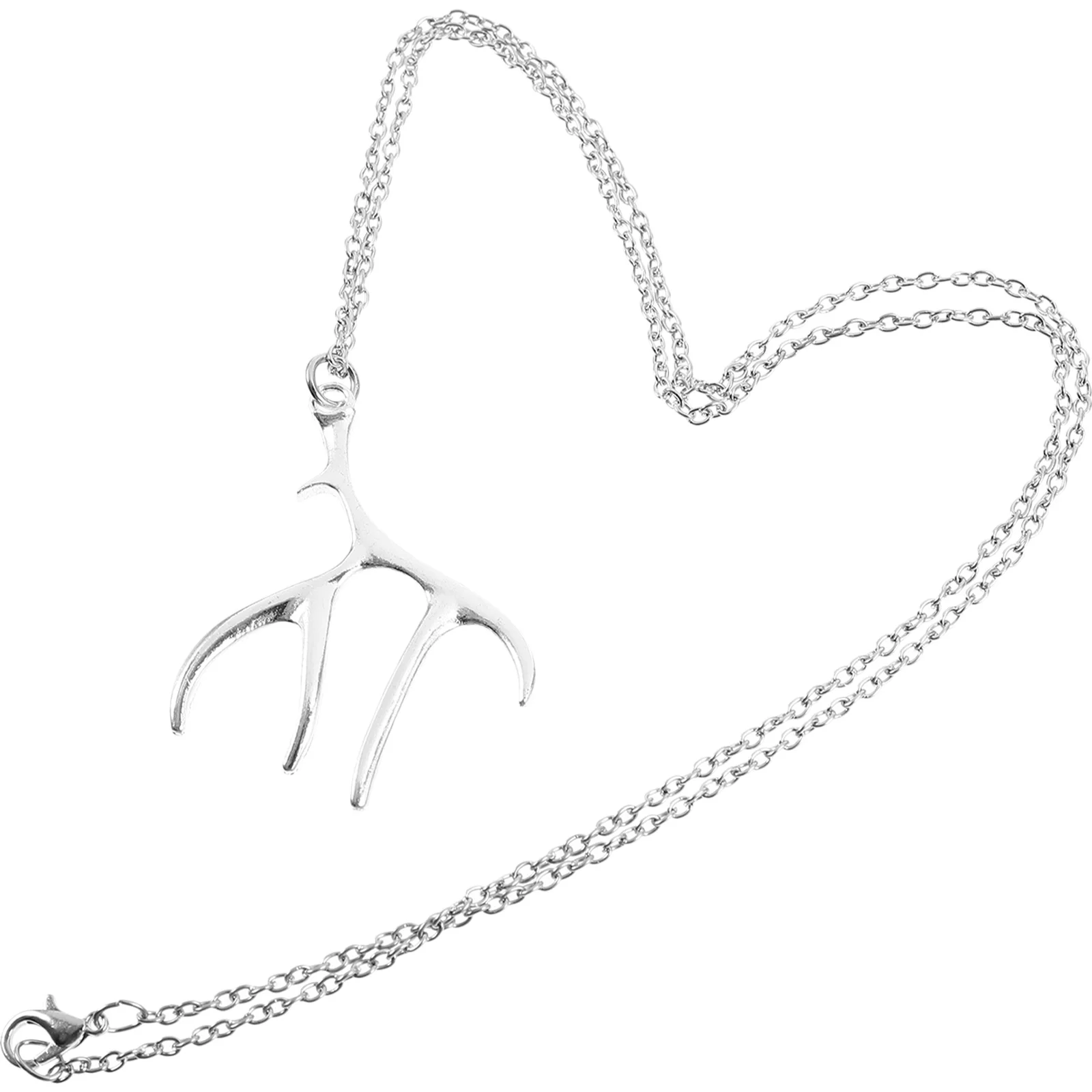 

Antler Necklace Alloy Deer Horn Simple Design Christmas Pendant Jewelry Xmas Party Gift Jewelry Antler Necklace