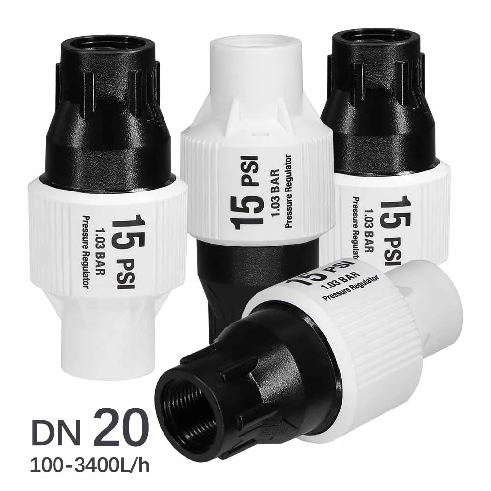 

15 PSI 3/4" 25mm Female Thread Adapter for Drip Irrigation Faucet Pressure Reducer Pressure Regulator Gardening Watering System