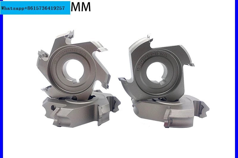 

BAILEY 1Pair (L+R) PCD/TCT Fine Trimming Cutter For NANXING Edge Banding Machine 75*20*H16*4Z/6Z R1/R1.5/2/3 Woodworking Tools