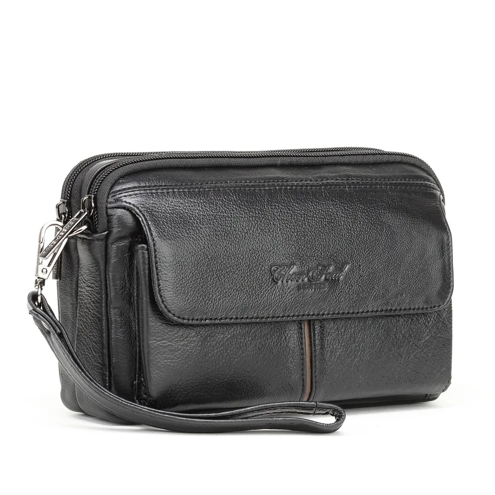 

Men's Clutch Bag Soft Genuine Leather Casual Large Man Wallet Business Pouch for Phone 2025 Designer Male Handbag Purse