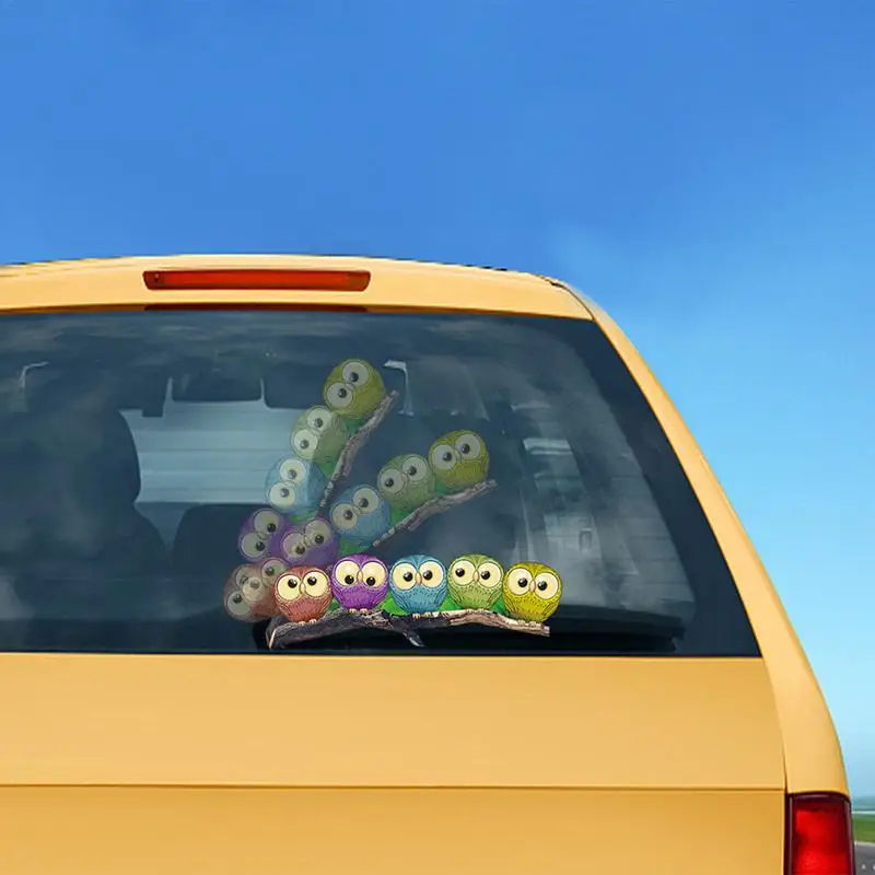 Car Rear Windshield Sticker Cute Owl Rear Wiper Sticker For Vehicle Rear Wipers Easter Decoration