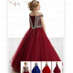 Kristall Diamant Mädchen Kleid Prinzessin Dres Blume Mädchen Kleider Nette Baby Mädchen Kleid Mädchen Geburtstag Party Kleider Erstkommunion Dr