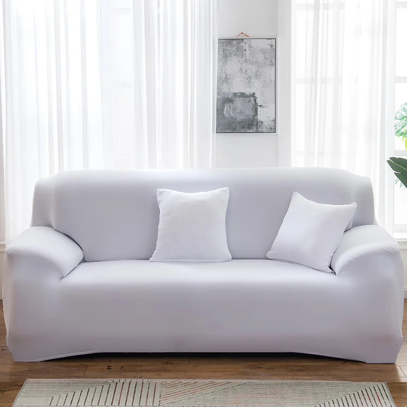 Solid Color Summer Sofa Cover Adjustable Stretch Slipcover High Elastic Furniture Protector For Living Room Bedroom Home Decor