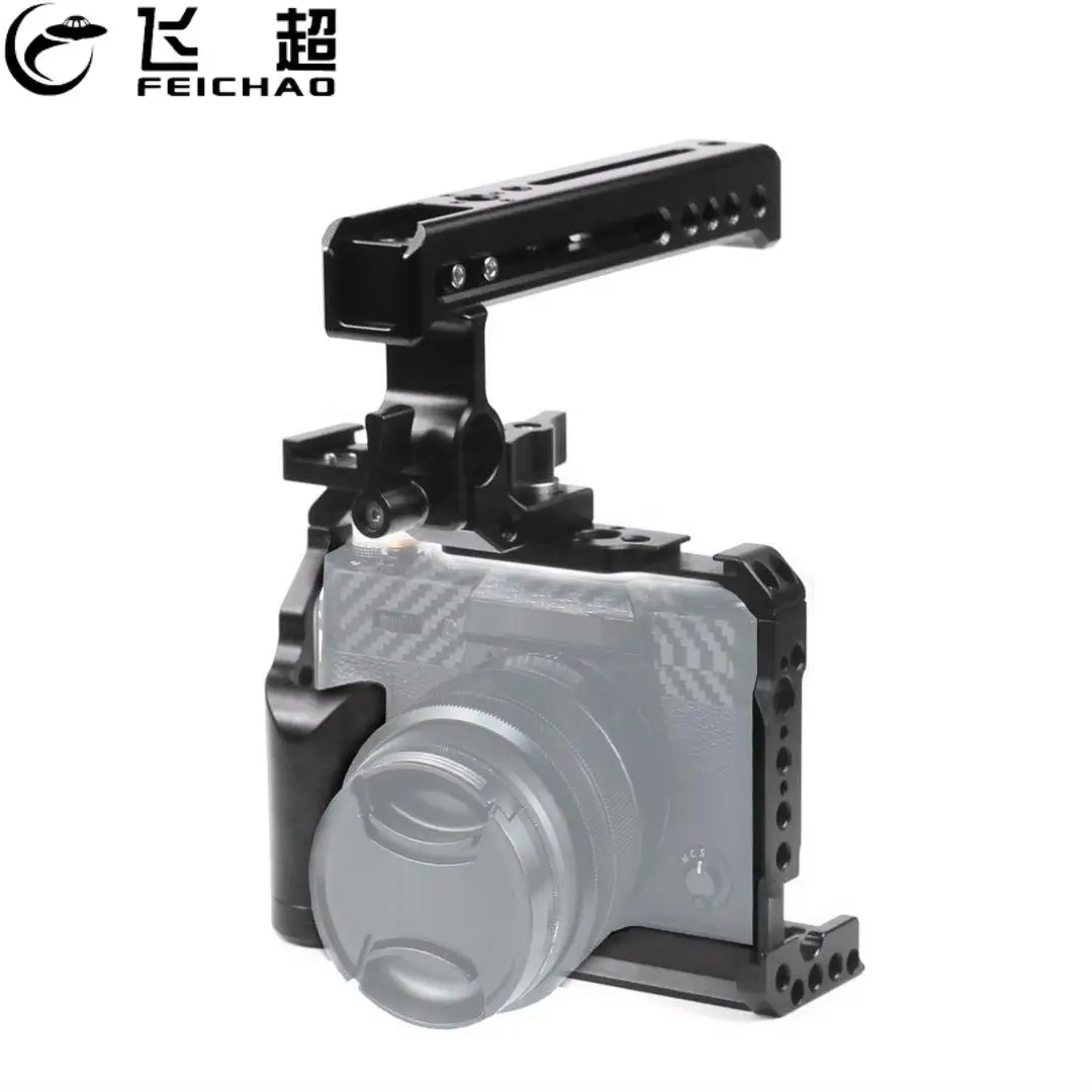 Камера клетка с ручными настройками и зажимом сверху 15-мм стержневой зажим Крепление для зеркальными камерами Fujifilm XT-20 XT-30 XT20 XT30 стабилизато...