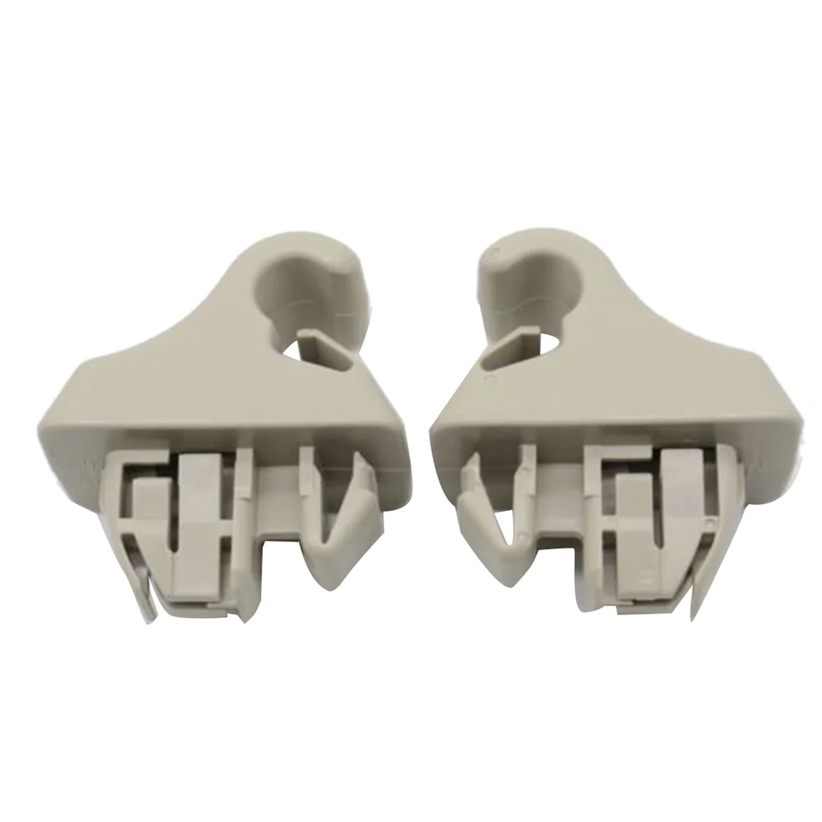 2Pcs Beige Sun Visor Hook Holder Clip MR779704 MR779705 for Montero MK3 2000-2006 Sunvisor Hanger Hook