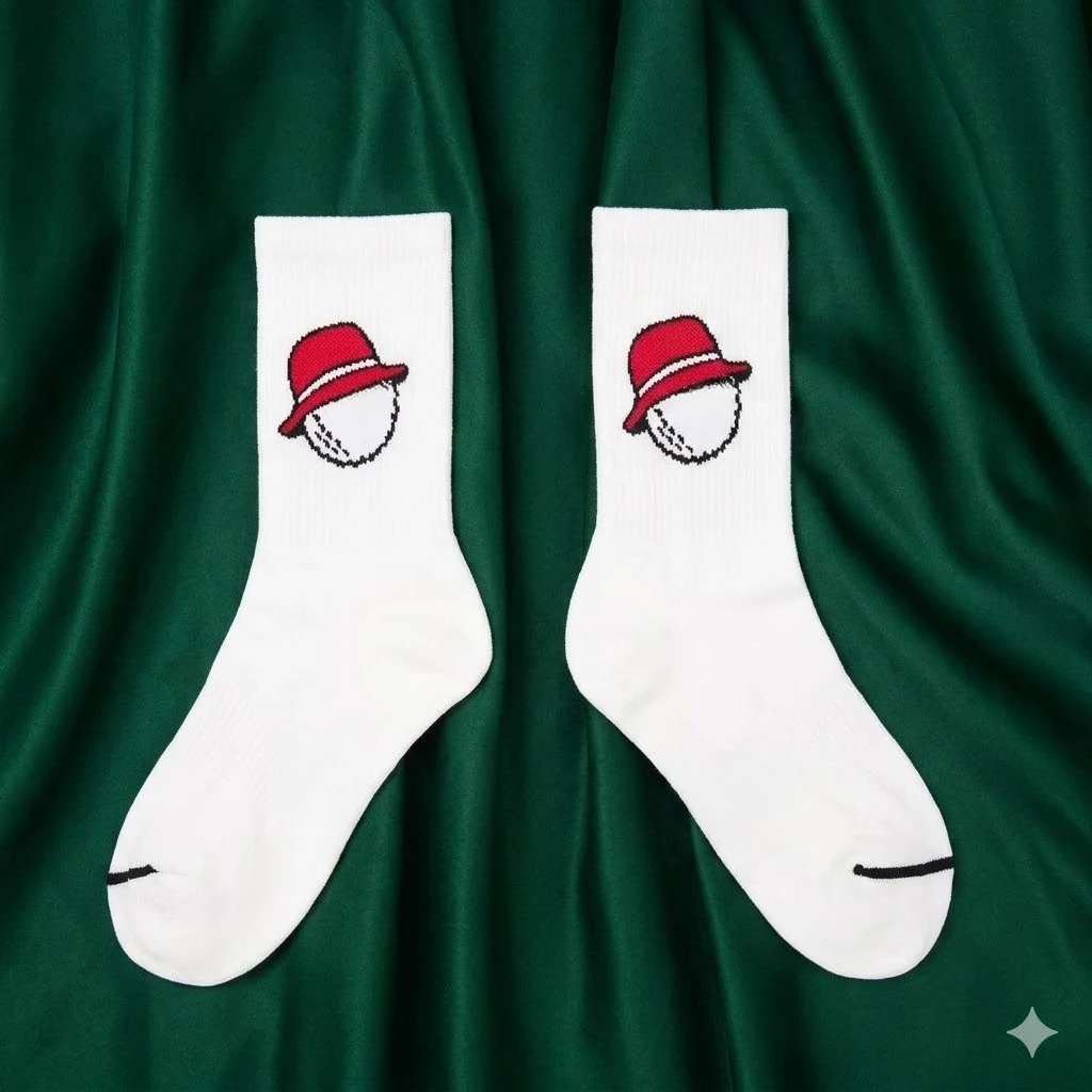 Luxury Cotton Golf Socks Men Women Crew Mid-Tube Sport Socks Trendy Retro Street Athletic Sweat-Absorbing Tennis Socks view 2