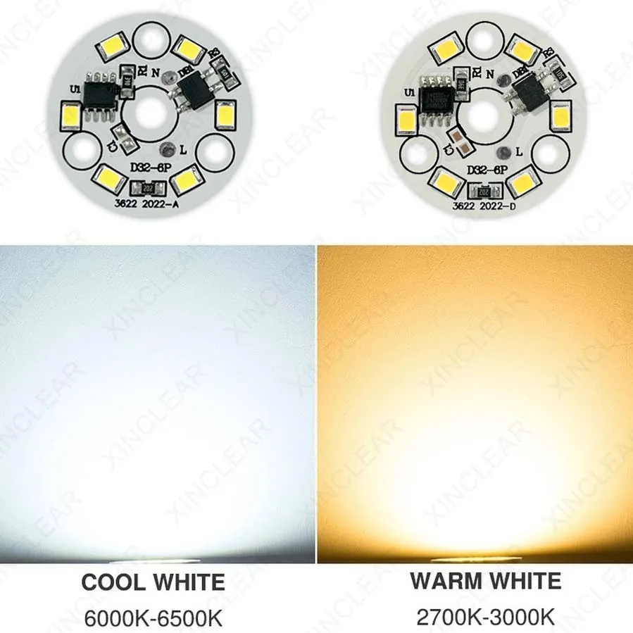 Imagem -04 - Painel de Luz Led 10 Pcs Branco Frio e Quente 3w 5w 7w 9w 12w 15w 18w sem Necessidade de Driver ac 220v Smd 2835 Chip Round Bead Downlight