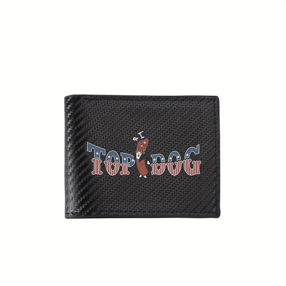 Top dog sausage,tuxedo,bow tie Men's Wallets Simple Business Modern Stylish Printing Design Gifts For Father Boyfriend Christmas