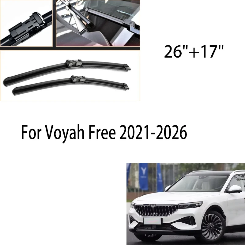 

RHD LHD Wiper Front Wiper Blades For Voyah Free 2021-2026 2022 2023 2024 2025 Windshield Windscreen Front Window 26"+17"