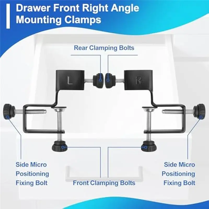 Aug. 2Pcs Drawer Front Mounting Clips,Cabinet Drawer Installation Clamps Hardware Jig Cabinet Drawer Jig For Woodworking Tool