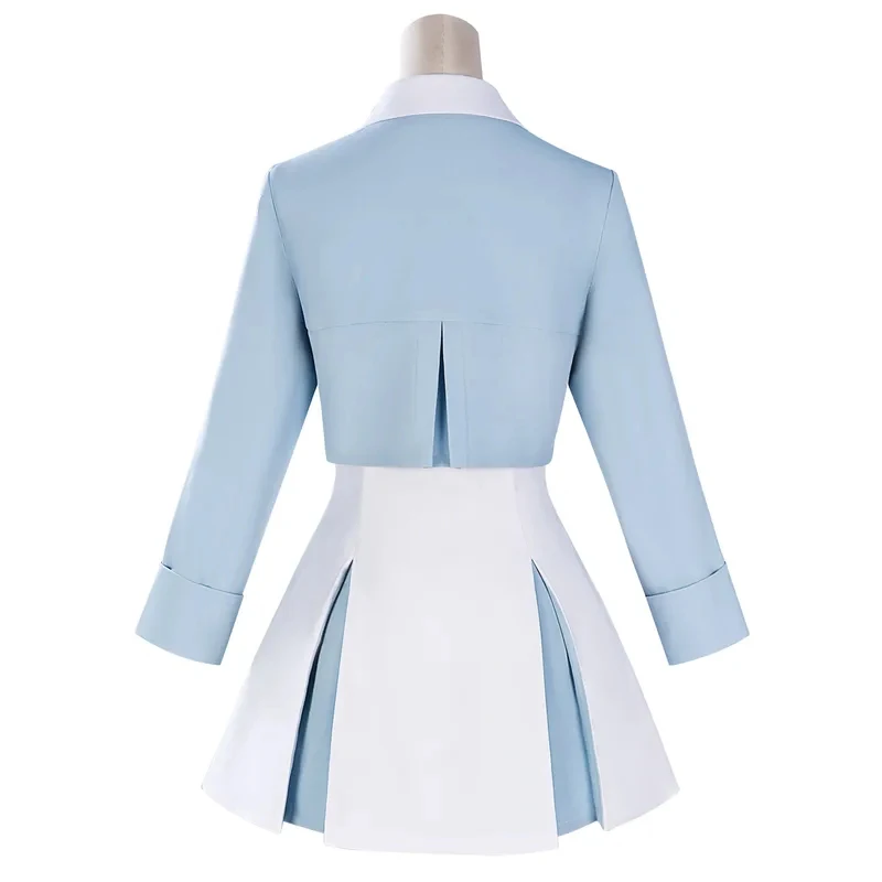 

A;3\v,7'd/Anime Cardcaptor Kinomoto Sakura Cosplay Costume Appointment Blue White Colour Dress Coat Woman Sexc;4'b,7'm\1/