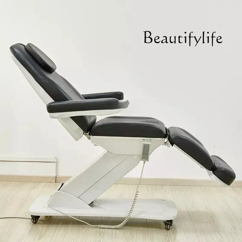 Beauty Salon Electric Lifting Tattoo Embroidery Facial Bed Multi-Function Adjustable Eyelash Chair Spa Massage Bed