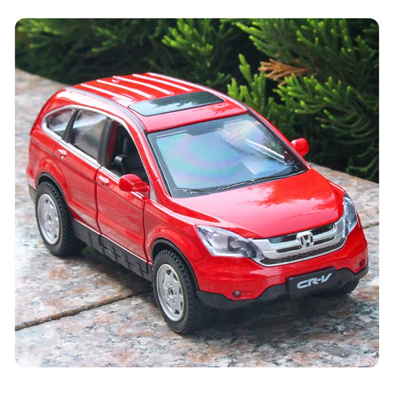 1/32 Scale 2010 Honda CRV Off-road SUV Vehicles Diecast Metal Highly Simulated Model Sound Light Collection Kids Toy Gifts