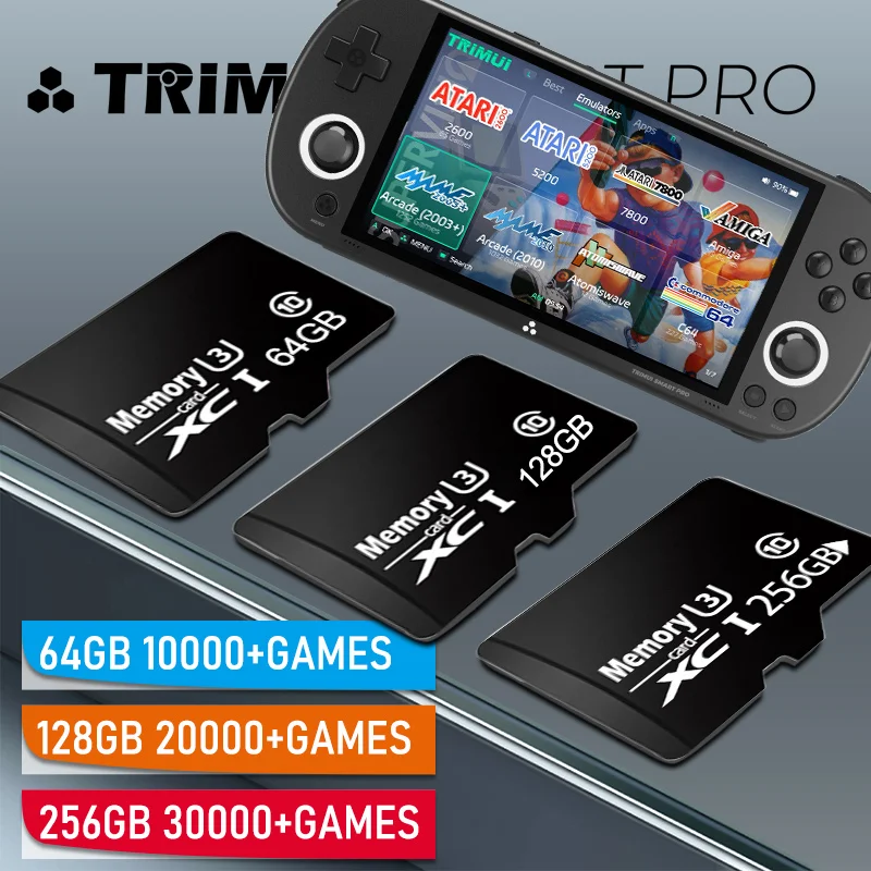 Trimui Smart Pro Game System Card TF Card 64/128/256 Memory Card 50+ Emulators 30000 Retro Games SD Card for Trimui Smart pro