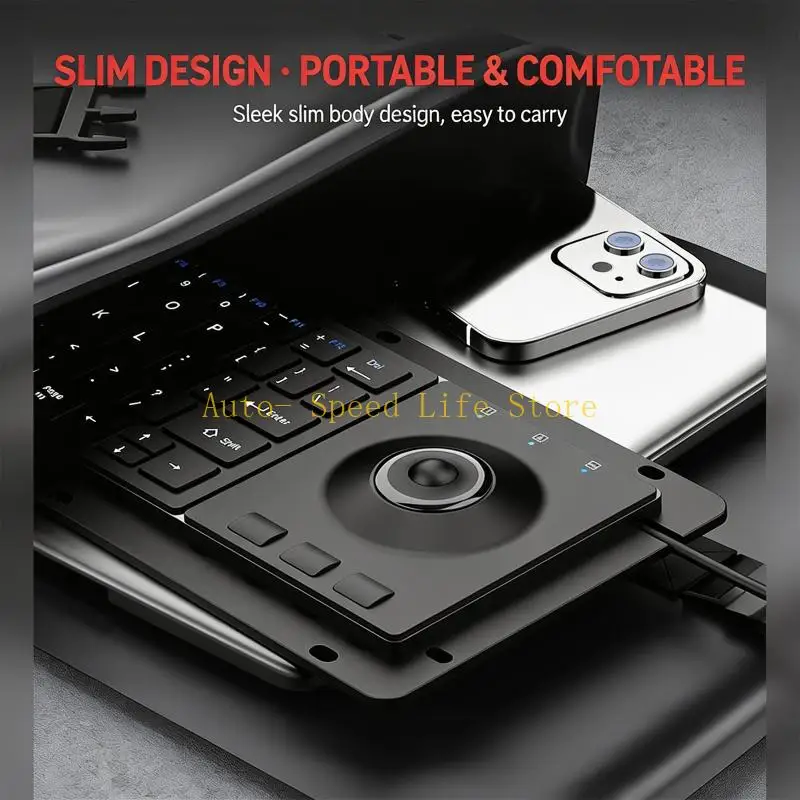 02DA Metal Frame 64Key Keyboard With Scissor Switches And Trackball For Harsh Working Environment