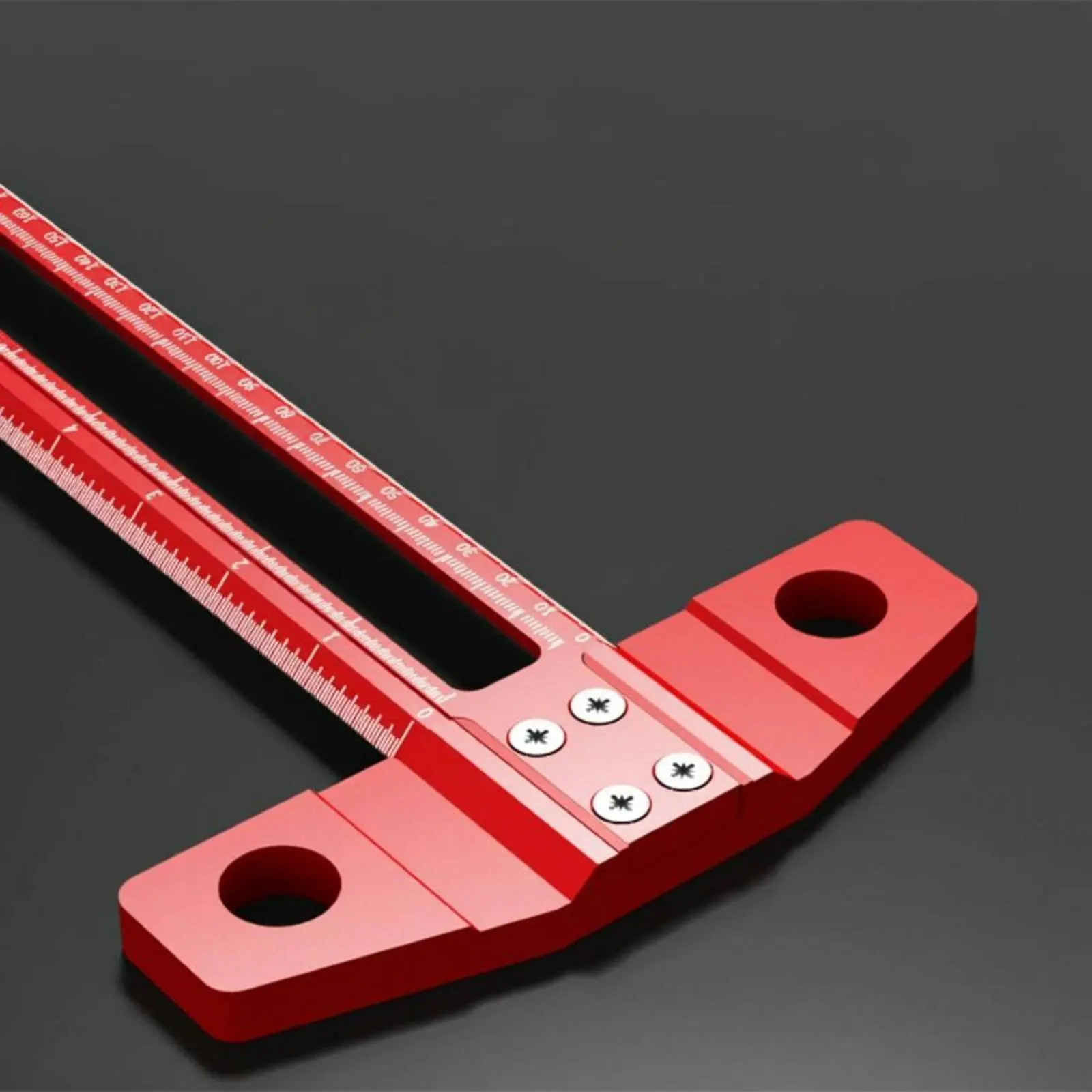 T-Square Ruler Laser Etched Scale Carpenter T Ruler Woodworking Marking Gauge Drill Hole Guide Hand Tool for Carpenters