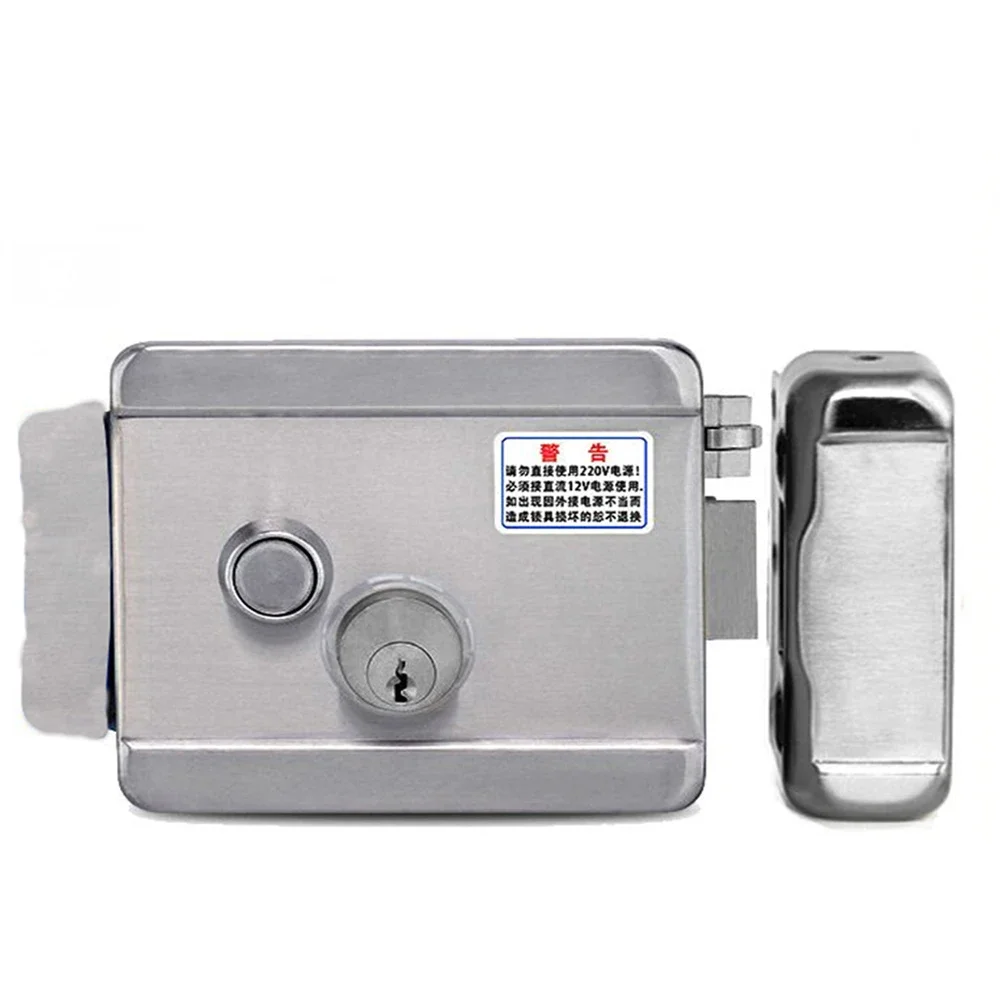 AnjielaSmart Stainless Steel Electronic Control Lock Electric Gate Door Lock support Video Doorphone Intercom System