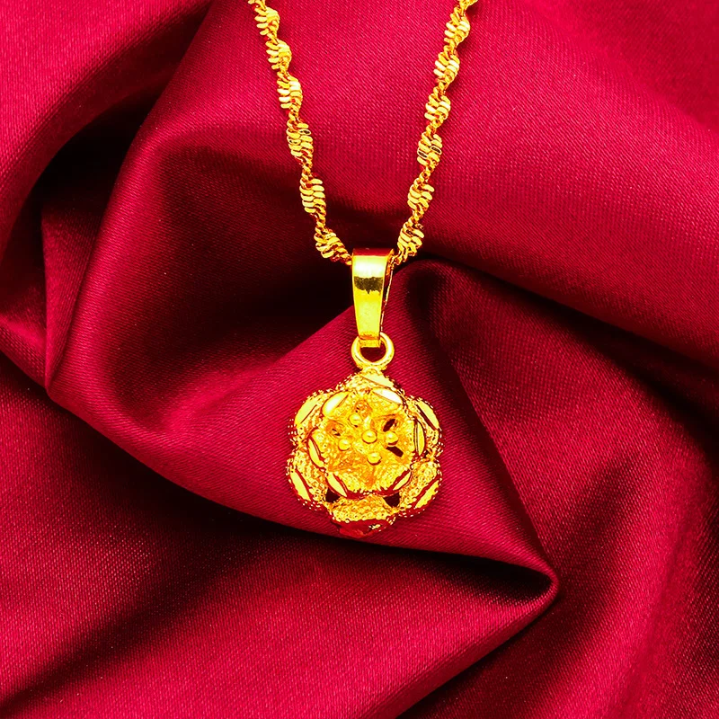 Collar de mujer con ondas de loto de oro de 24 quilates, AU999 puro - estilo de loto 3D, textura ondulada + refracción de luz, acento de lujo para el cuello