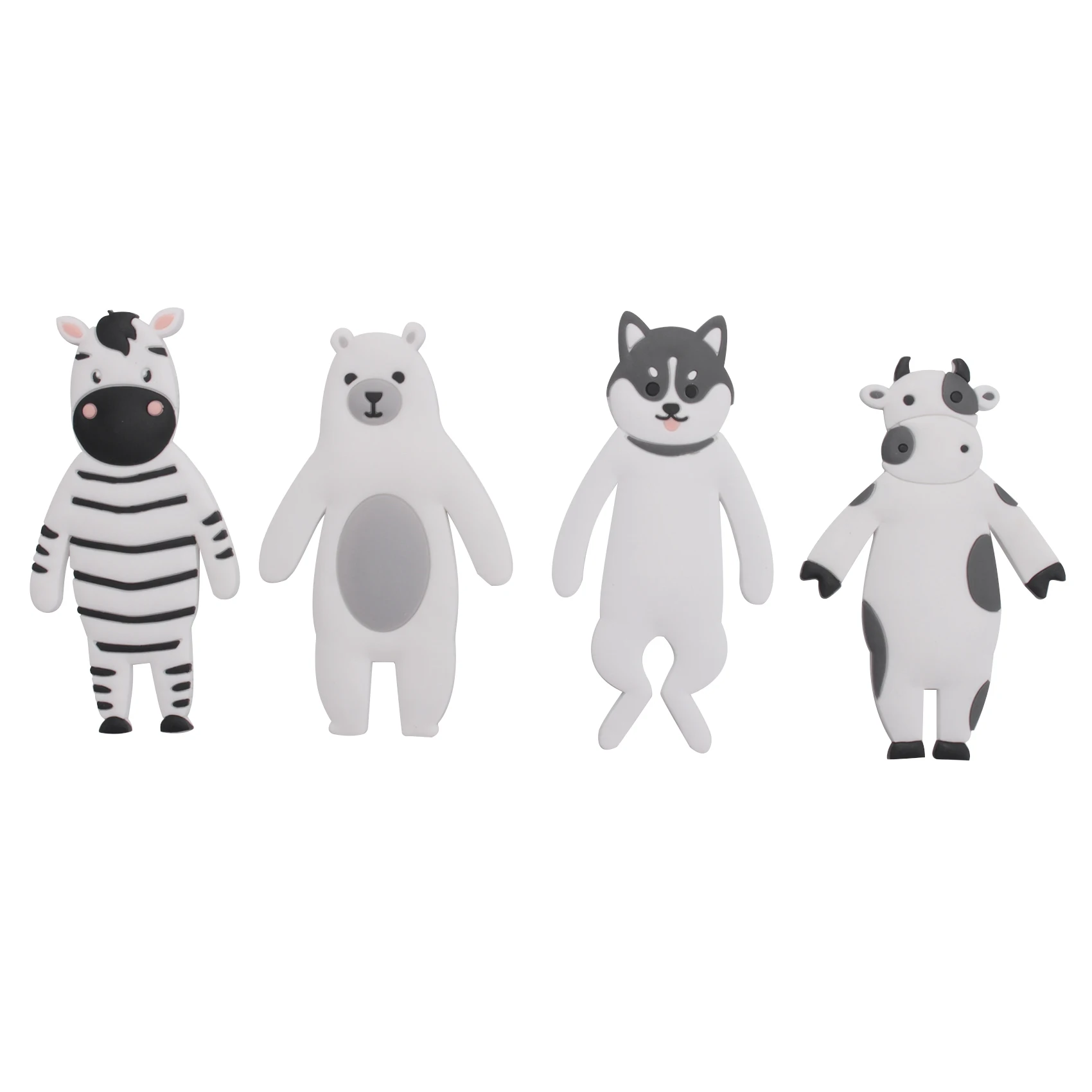 Lovely Animal Family Hook Bear Cow Dog Zebra Sticker Refrigerator Gifts Can Washed Home Decoration Wall Hook,