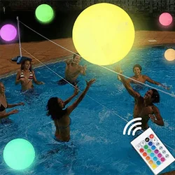 40/60cm LED Lawn Lamp Remote Control Luminous Ball Landscape Light Waterproof 13/16 Colors Change Swimming Pool Toy Garden Lamp