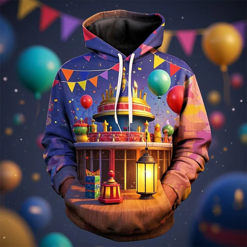 New Colorful Carnaval Hoodies 2025 Mardi Gras 3D Printed Women Hip Hop Streetwear Hooded Sweatshirts Pullovers Female Clothing