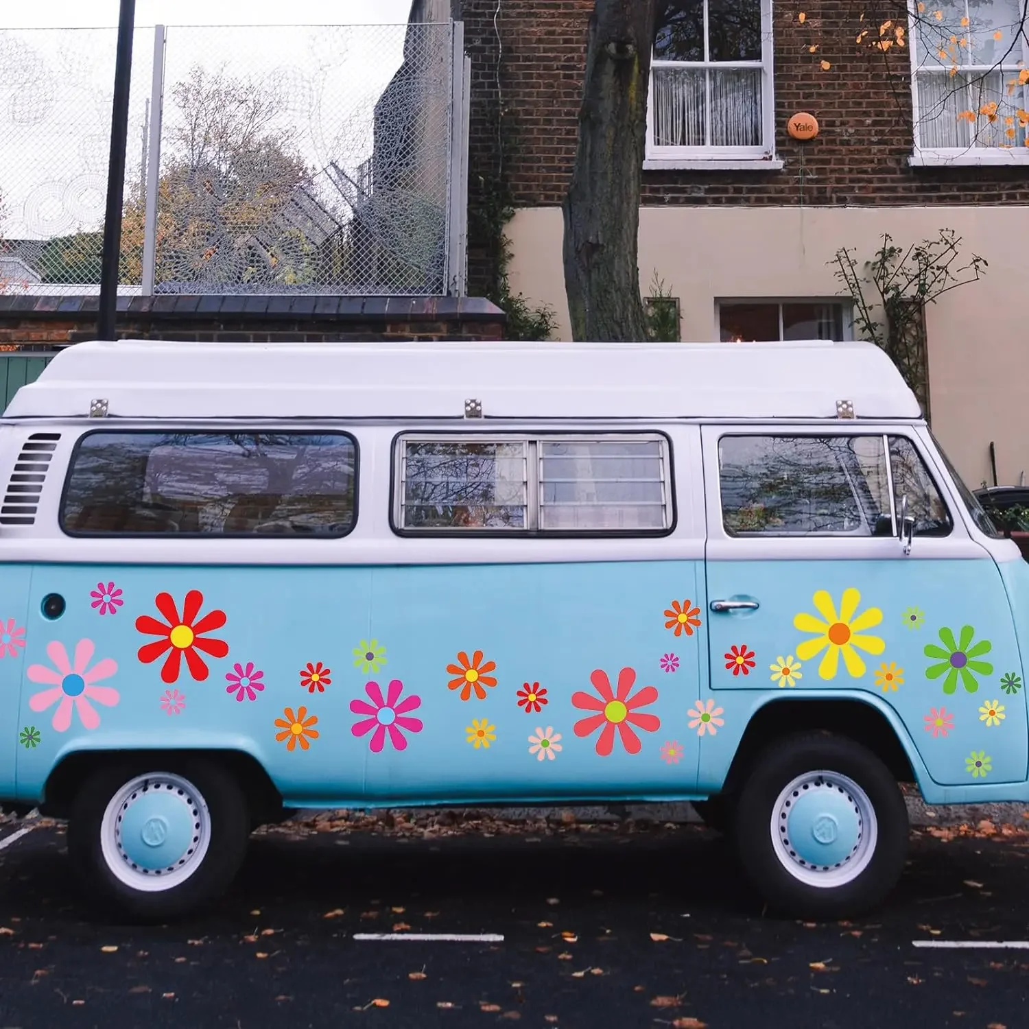 133PCS Daisy Flower Exterior Car Stickers Waterproof Auto Body Window Funny Stickers Vehicle Vinyl Decals Tuning Car Decoration
