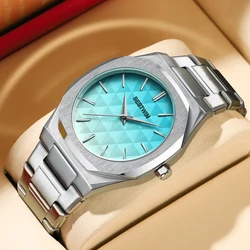 2024 New Men's Quartz Watches Gold Stainless Steel Waterproof Business Watches For Men Clock Sports Watch Relogio Masculino