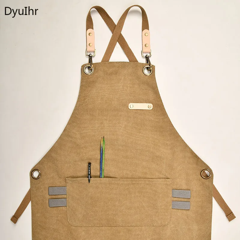 

Детские кожаные лямки DyuIhr, черный многоцветный джинсовый холст, уличный детский фартук с рисунком, грязеотталкивающий домашний декор