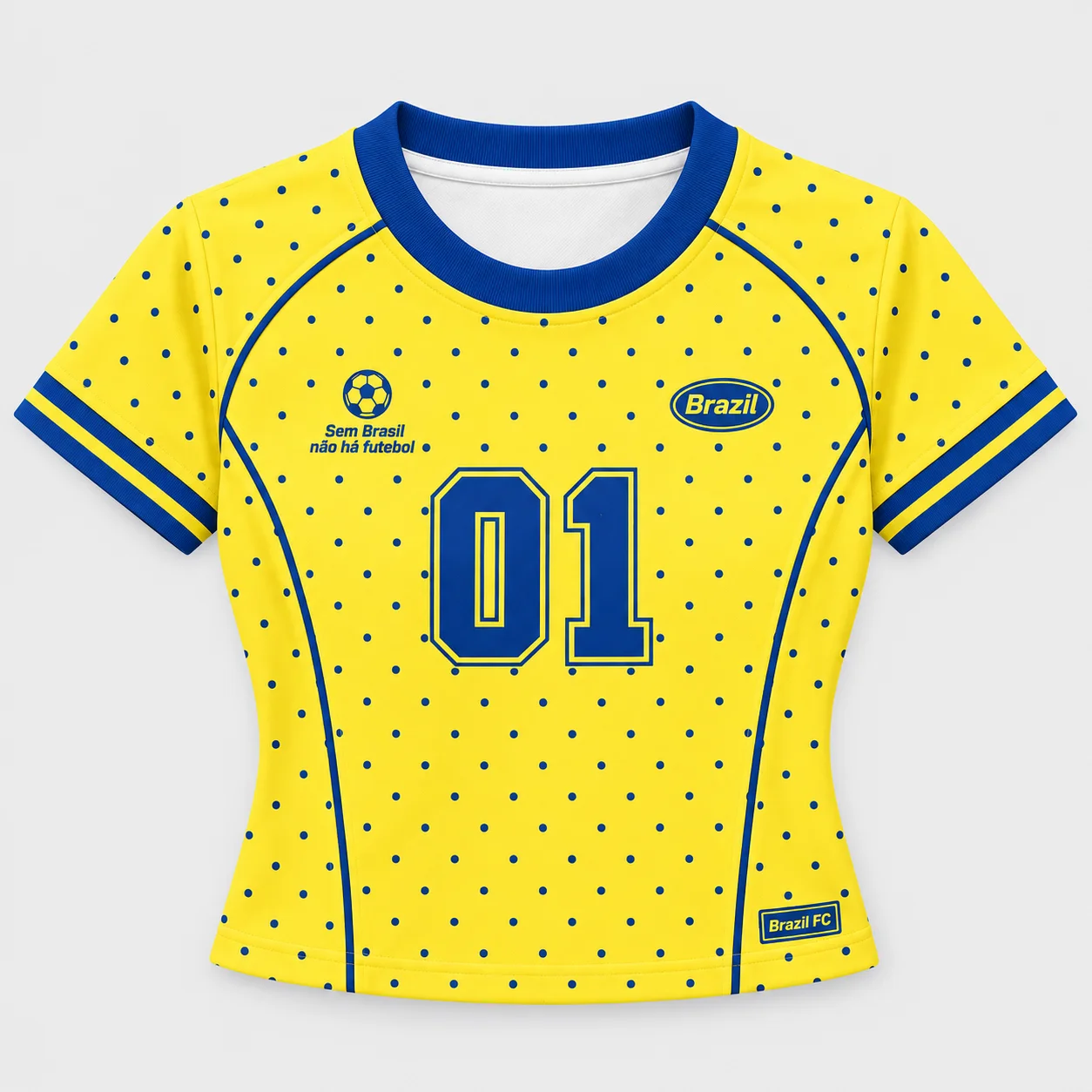 2026 New Brazilcore Y2K Women Crop Soccer Jersey Retro Polka Dot Football Shirt Baby Tee 01 99 11 10 Summer Fan Top