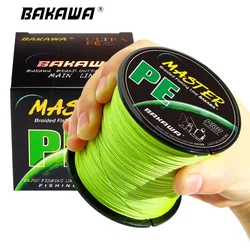 BAKAWA-línea de Pesca trenzada de 4 hebras, 300M, 500M, 1000M, 100M, 0,4 M, 8,0-#, alambre PE 10-85LB, multifilamento, para Pesca de mar y agua salada