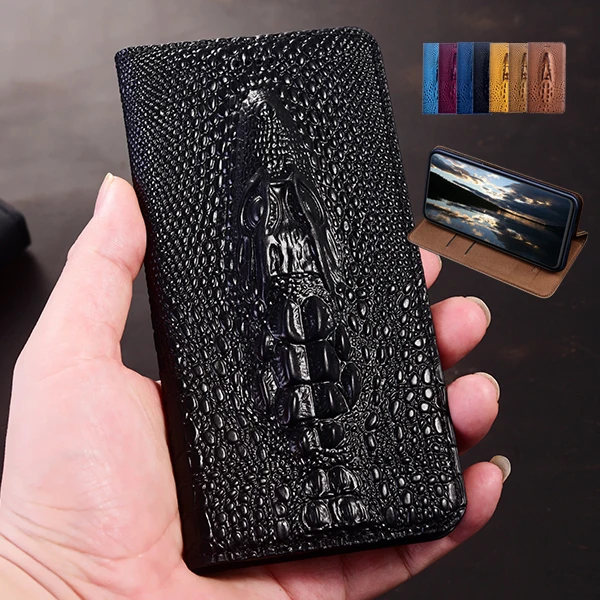 

Роскошные чехлы-книжка для Infinix Hot 20 30 40i 50 60 4G 5G Pro Plus Play NFC, кожаные чехлы с рисунком крокодила