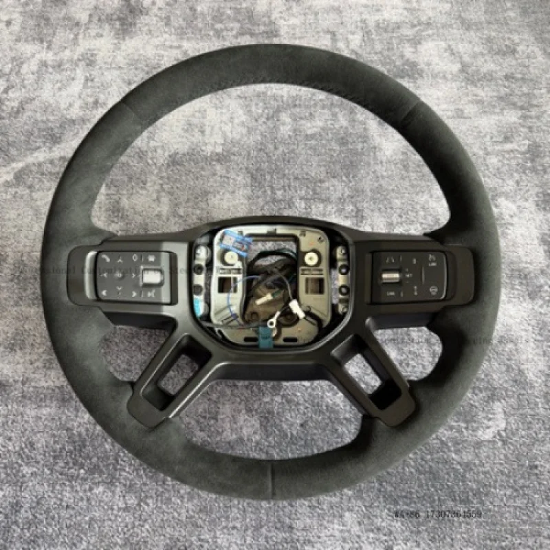 Suitable for Land Rover Defender 90/110/130, upgraded to the same style as V8, suede leather car steering wheel modification