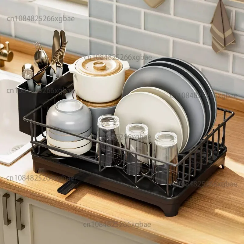 Kitchen Sink Drain Countertop Dish Rack, Household Wrought Iron Rack, Multi-functional Storage Rack