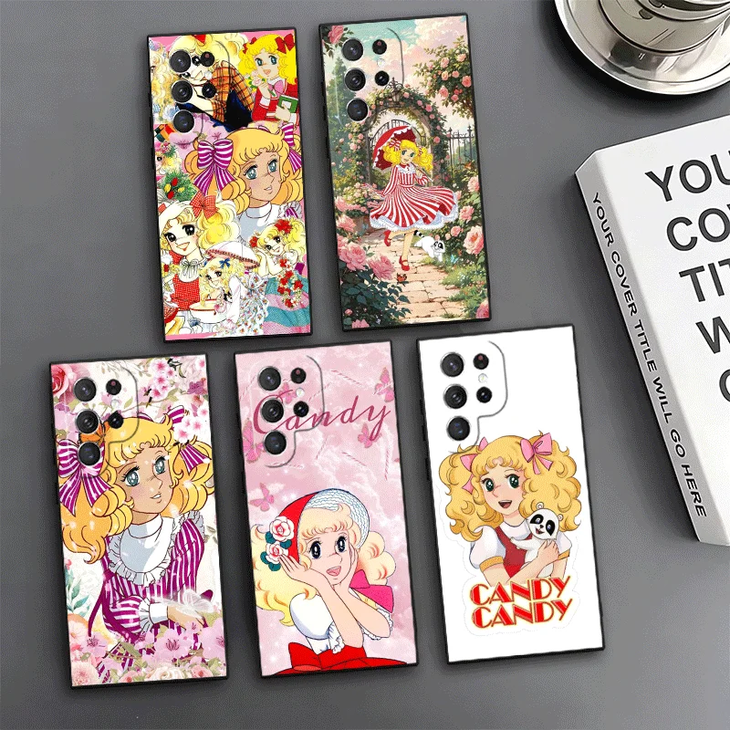 Anime Candy Candy Phone Case For Samsung Galaxy S24 S25 S26 Ultra S23 Plus S22 S21 FE S20 + Edge Pattern Customized Cover