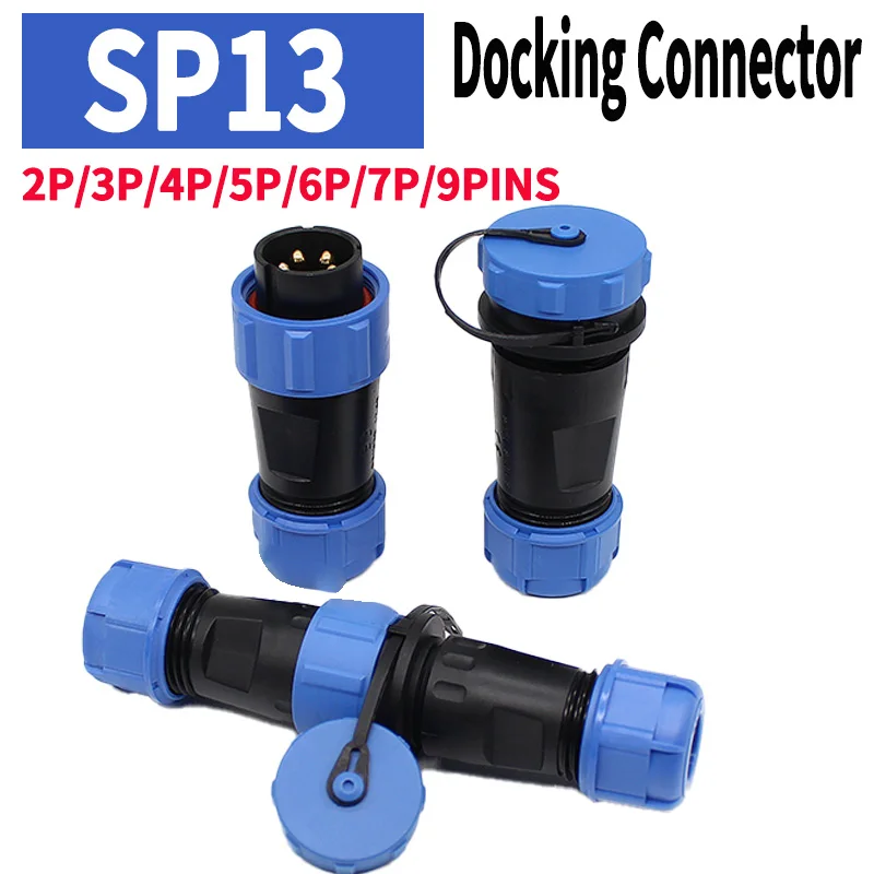 

5Sets SP13 Waterproof Connector IP68 Aviation Plug Male Female Socket Set Docking Electric Panel Install 2/3/4/5/6/7/9 Pin