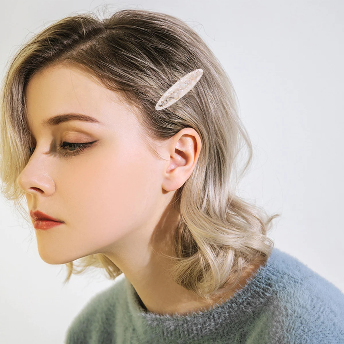

Elegant 3Pcs Crystal Hair Clips Duckbill Barrettes Stylish Jelly Hairpin Accessories for Women Girls Hair Styling