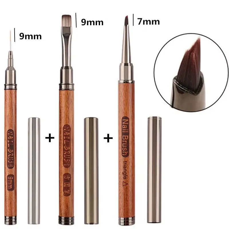 

3 шт. треугольная кисть для рисования, кисть для рисования, ручка для рисования, гель-лак, кристалл, инструменты для дизайна ногтей, маникюра