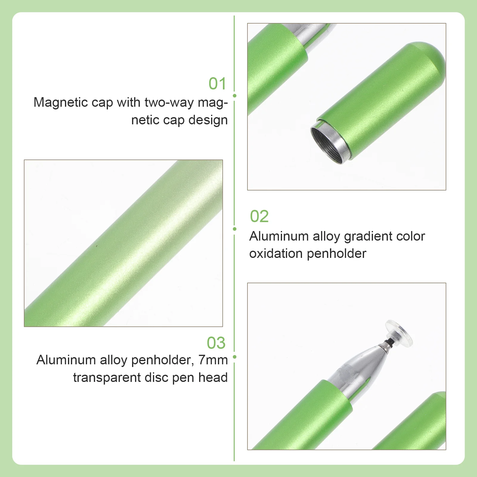 

1Pcs Capacitive Pen Aluminum Alloy Stylus Pen Accurate Lightweight Handwriting Stylus Smooth Touch Screen Writing