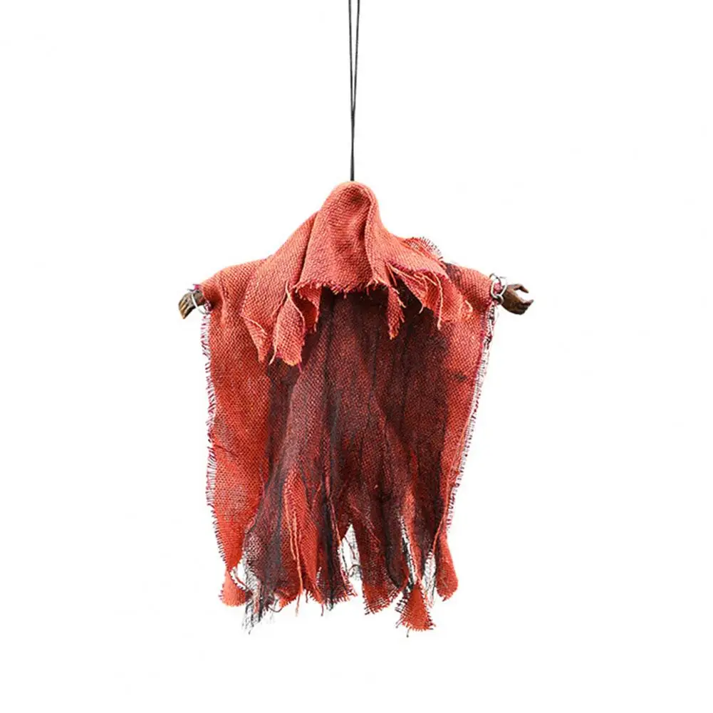 عباءة الشعر ديكور طائر معلق شبح الهالوين الديكور مخيف هالوين معلقة شبح الدعامة مع عيون Led متوهجة للمسكون