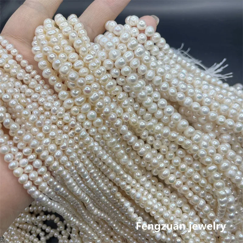 Natural Freshwater Round Pearl strand 2-12mm 2A Quality White Pink Purple Wholesale Price for Make Pearl Necklace Fine Jewelry