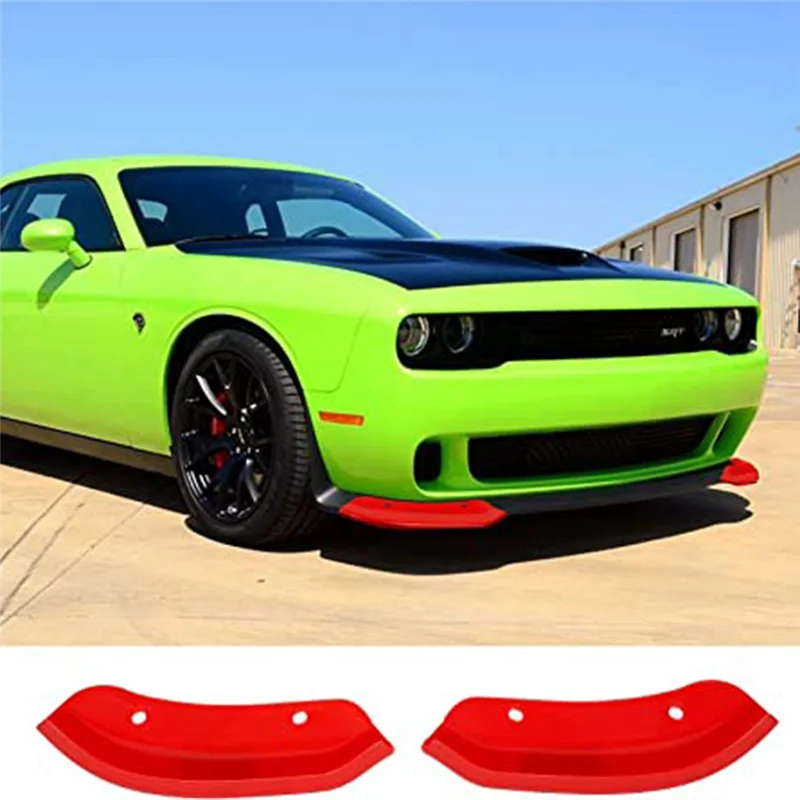 -AT52 Front Bumper Lip Protector Cover For Dodge Challenger Scat Pack 2015-2020 Bumper Diffuser Spoiler Splitter Guard