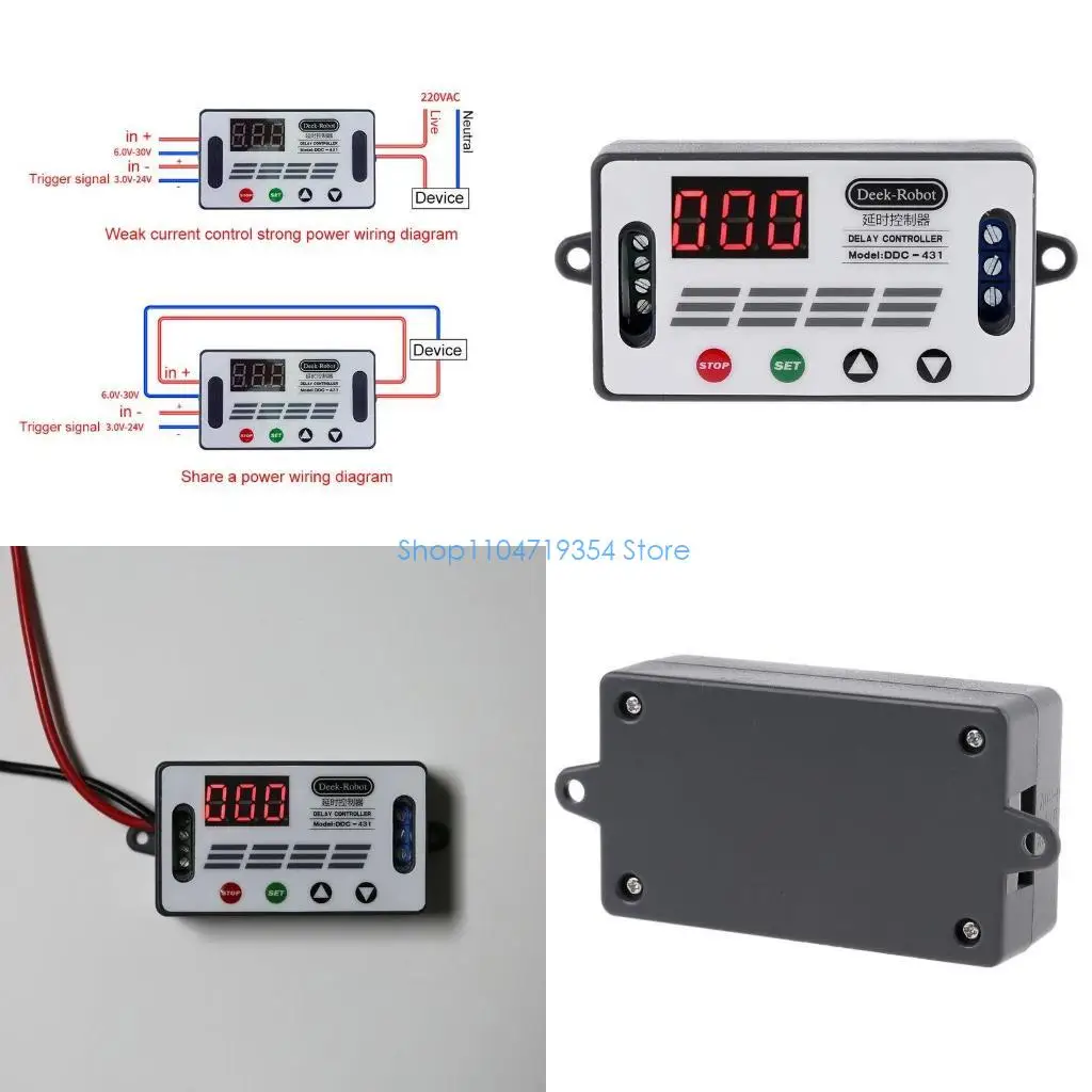 

0XLD 6 В-30 В DDC-431 реле задержки таймера цифровой контроллер задержки сохранения данных постоянного тока 12 В