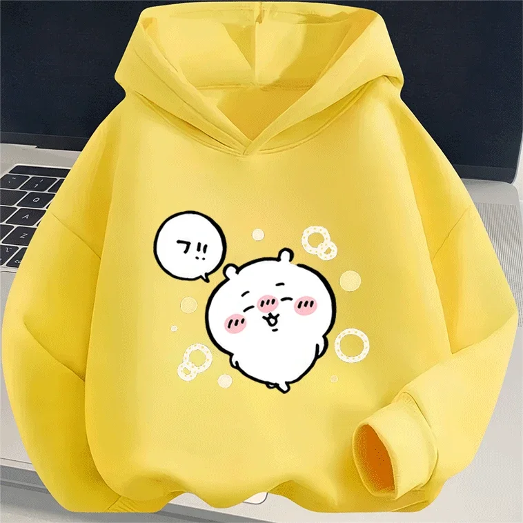 

2026 Fashion Autumn Winter Chiikawa Cartoon Print Cotton Hoodie Kids Teens 2-14Y Hot Sale