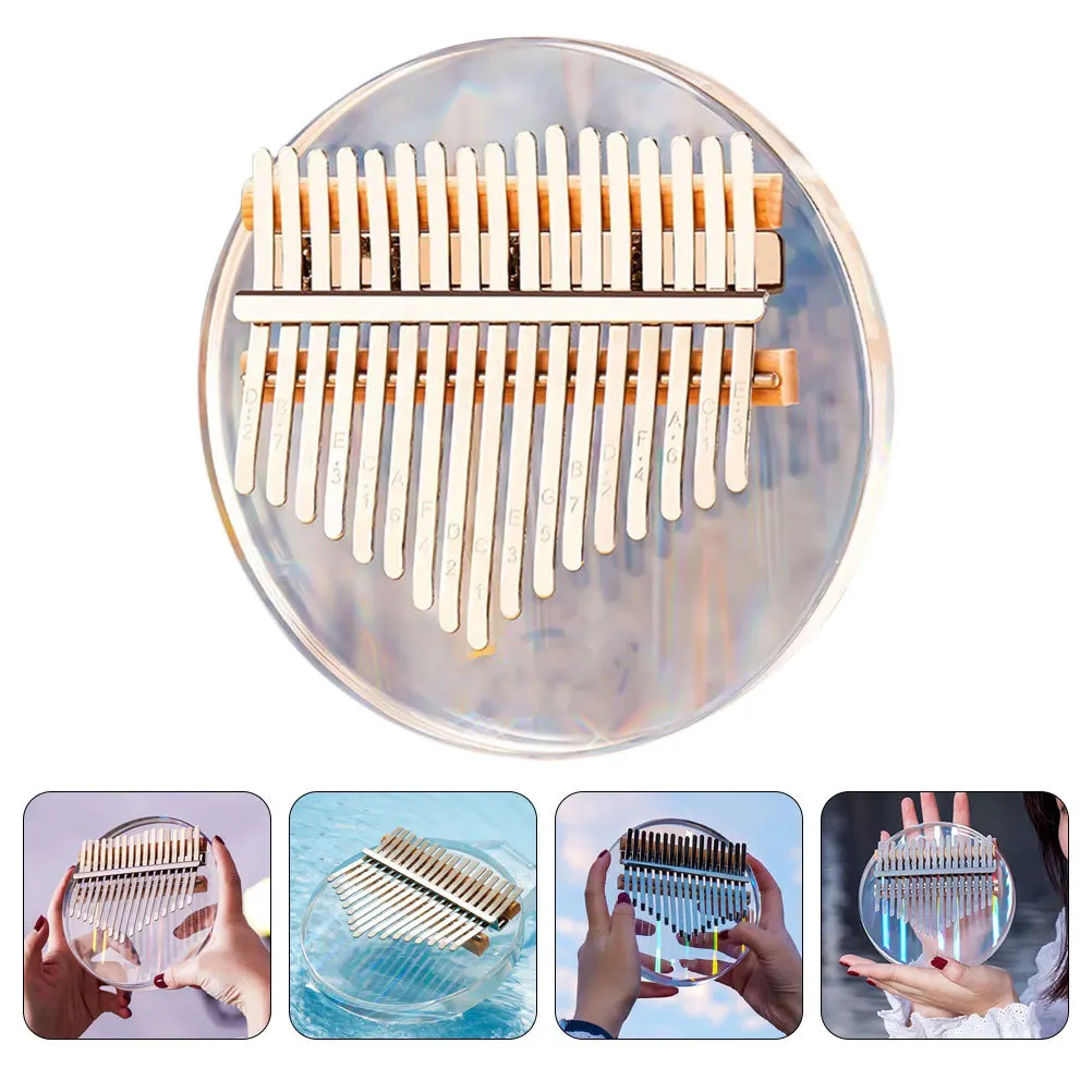 

1 set Rainbow Crystal Kalimba 8 Keys Acrylic Thumb Piano For Beginners Mini Finger Musical Instrument Small Africa Piano Kids