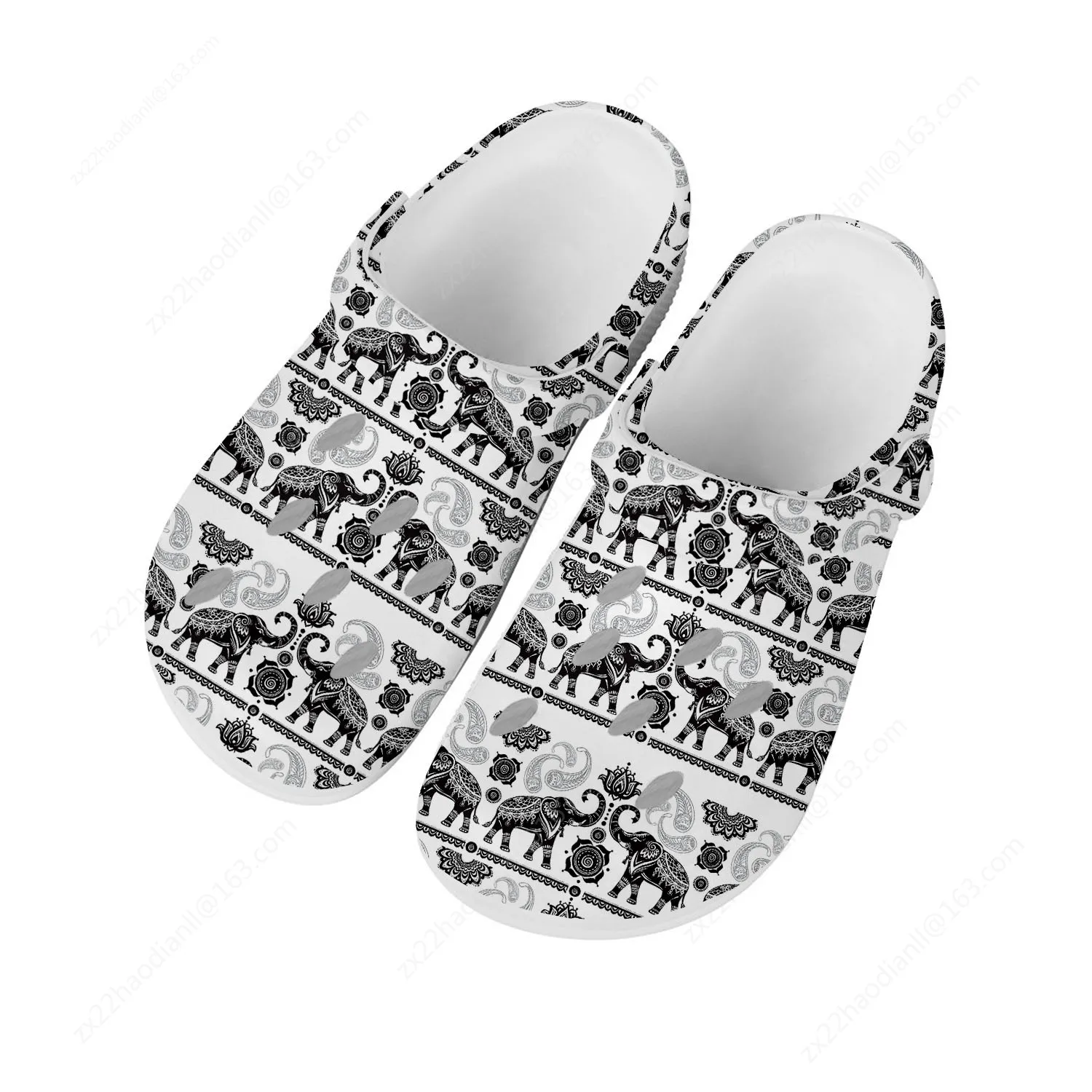 

New Elephant Print Home Clog Mens Women Youth Boy Girl Sandals Shoes Garden Custom Made Breathable Shoe Beach Hole Slippers