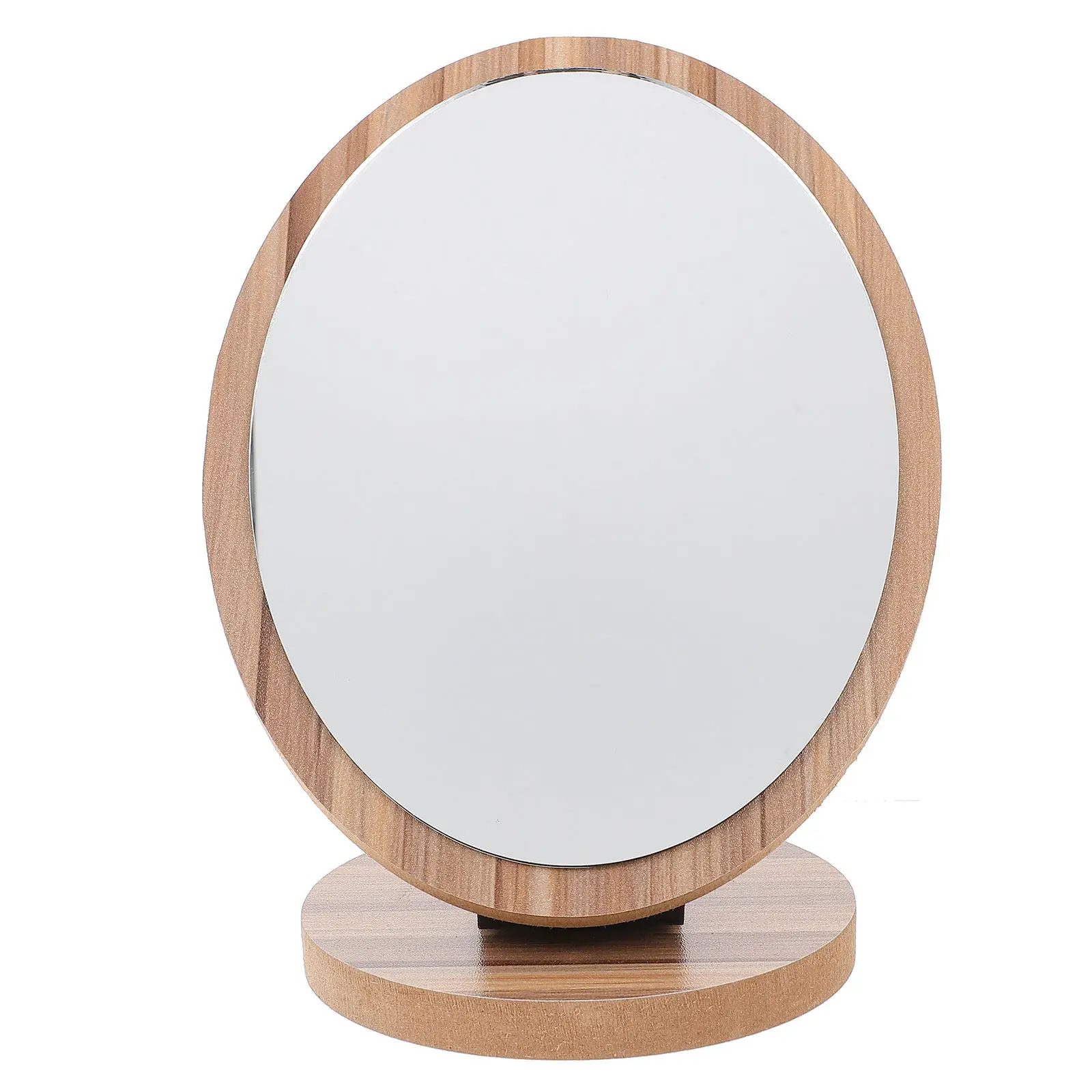 

1Pcs Makeup Desktop Mirror Wooden Foldable Portable Mirror for Home Student Use High Definition Clear Surface Stylish