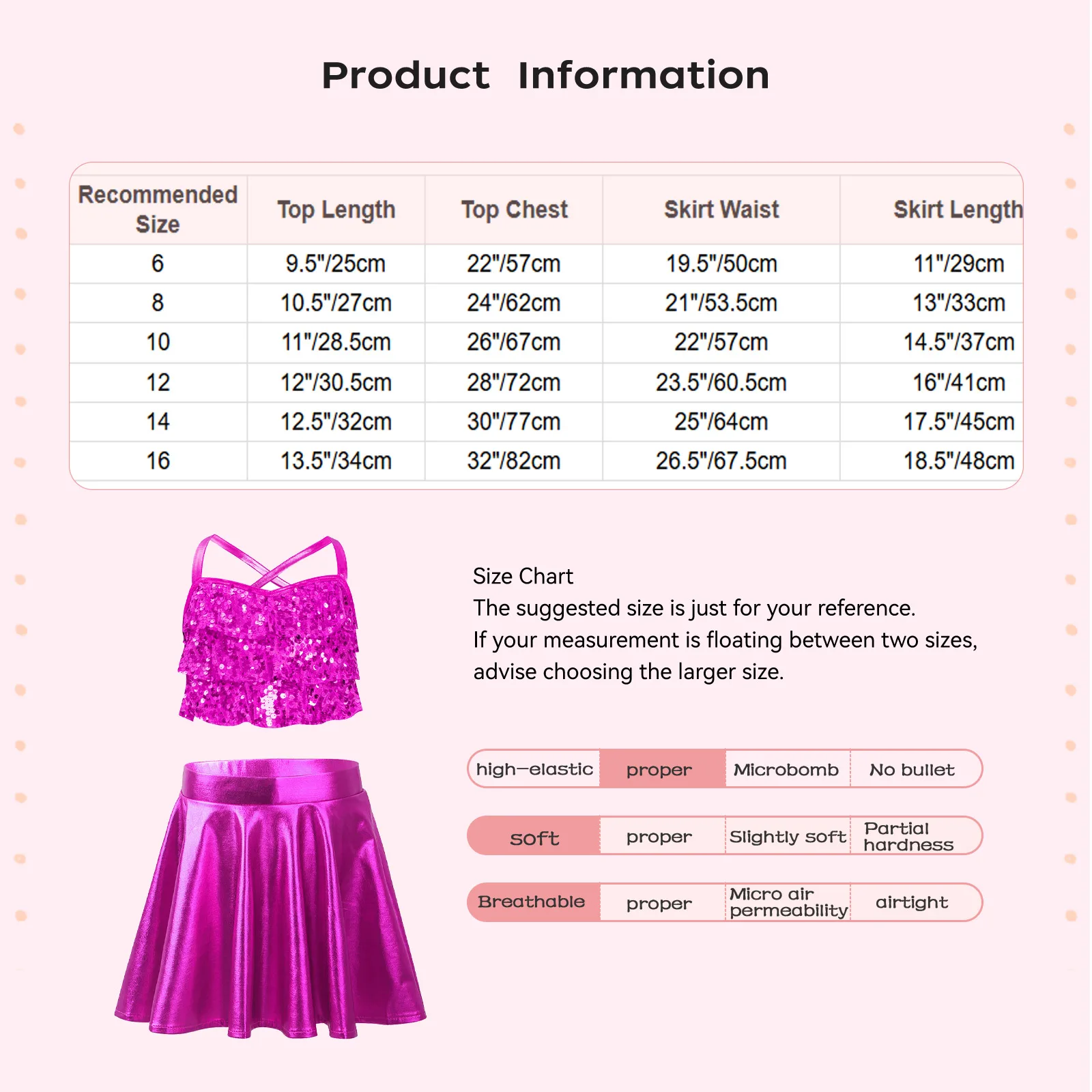 

Girls Jazz Dance Performance Costume Cross Back Glittery Sequin Tiered Ruffles Crop Top with Metallic Skirt for Jazz Latin Dance