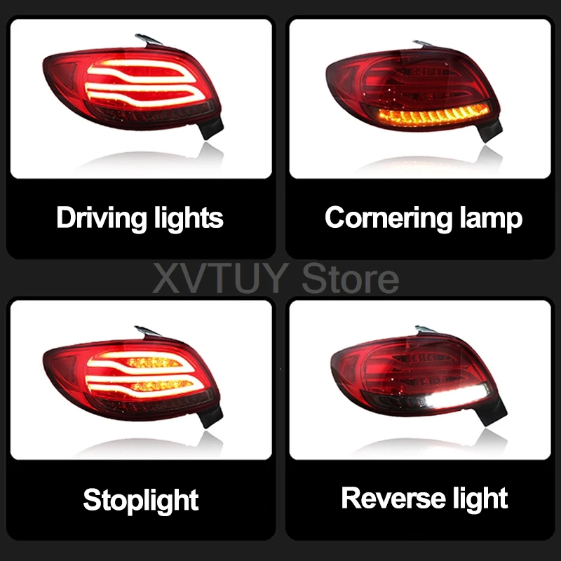Dla Peugeot 206207   Światło tylne Światła tylne LED Światło stopu hamulca Światła kierunkowskazów jazdy Akcesoria samochodowe Akcesoria samochodowe