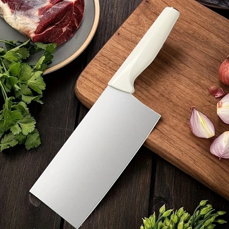 PLYS Stainless Steel Slicing Knife Women's Slim Meat Cleaver Kitchen Multi-purpose Mincing and Vegetable Cutting Kitchen Knife